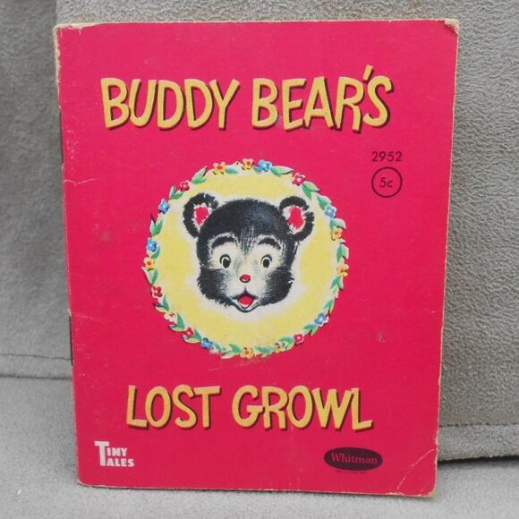Whitman Tiny Tales #2952 Buddy Bear's Lost Growl 1949 Antique Children's Book - Picture 3 of 10